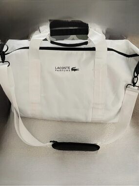 Lacoste Parfums White and Black Travel Duffle